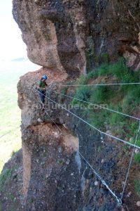 Tramo 1 Puente Tibetano - Vía Ferrata Roca Foradada - Llimiana - RocJumper