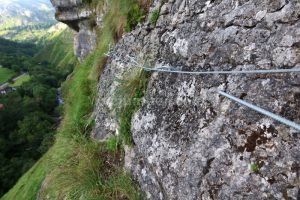 Flanqueo - Vía Ferrata La Concha - San Roque de Riomiera - RocJumper