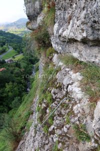 Flanqueo - Vía Ferrata La Concha - San Roque de Riomiera - RocJumper