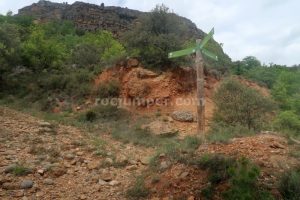 Palo indicador retorno - Barranc de Gurp - RocJumper