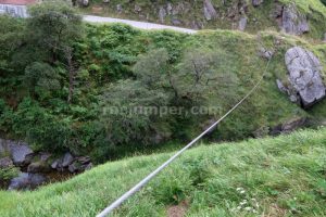 Tirolina - Vía Ferrata La Concha - San Roque de Riomiera - RocJumper
