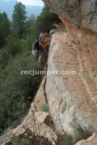 Flanqueo de Cable - Camino Equipado Grau del Hilari K2 - Escales del Bruno K2 (Arbolí, Tarragona)