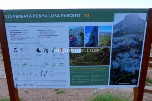 Panel Informativo - Vía Ferrata Penya Llisa - Parcent - RocJumper