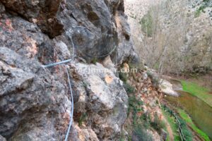 Flanqueo - Tramo 1 - Vía Ferrata La Bárbara - Montalbán - RocJumper