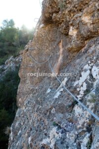 Flanqueo - Vía Ferrata Letur - RocJumper