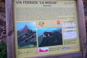 Panel informativo - Vía Ferrata La Mocha - La Iruela - RocJumper