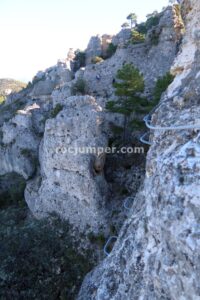 Tramo K2 - Flanqueo - Vía Ferrata Yeste o Monte Ardal - RocJumper