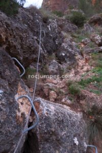 Variante K2 - Vertical - Vía Ferrata Los Picarzos - Aýna - RocJumper