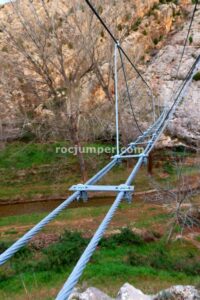 Puente Tibetano - Tramo 1 - Vía Ferrata La Bárbara - Montalbán - RocJumper