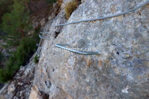 Tramo 1 Flanqueo - Vía Ferrata Cueva Mona - Linares de Mora - RocJumper