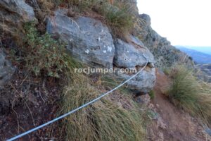 Flanqueo - Vía Ferrata La Araña - Sierra Güejar - RocJumper