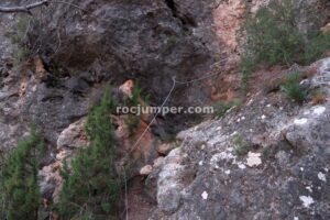 Variante K2 - Flanqueo Diagonal - Vía Ferrata Los Picarzos - Aýna - RocJumper