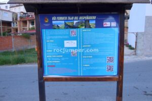 Panel informativo - Vía Ferrata Tajo de Despeñadero - Fuensanta de Martos - RocJumper