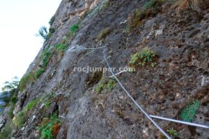 Flanqueo - Vía Ferrata La Mocha - La Iruela - RocJumper