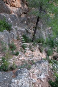 Variante K2 - Puente de Troncos - Vía Ferrata Los Picarzos - Aýna - RocJumper