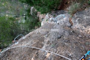 Variante K2 - Flanqueo Final - Vía Ferrata Los Picarzos - Aýna - RocJumper