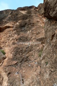 Variante K4 - Vertical - Vía Ferrata Los Picarzos - Aýna - RocJumper