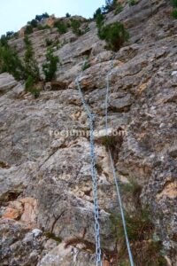 Cadena y Placa Tumbada - Tramo 2 - Vía Ferrata La Bárbara - Montalbán - RocJumper