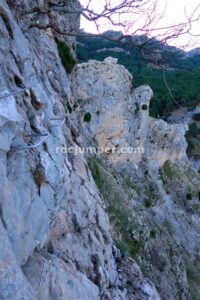 Flanqueo - Variante K3 - Vía Ferrata La Mocha - La Iruela - RocJumper