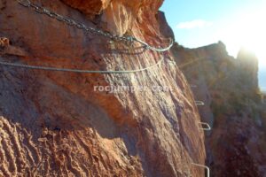 Flanqueo - Vía Ferrata La Araña - Sierra Güejar - RocJumper