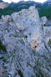 Puente Tibetano 40 m - Variante K3 - Vía Ferrata La Mocha - La Iruela - RocJumper