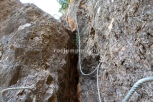 Variante K4 - tramo final - Vía Ferrata Los Picarzos - Aýna - RocJumper