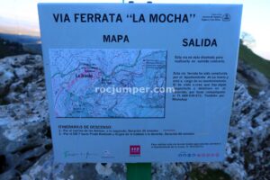 Panel Informativo Retorno - Vía Ferrata La Mocha - La Iruela - RocJumper