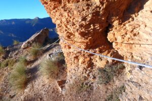 Flanqueos - Vía Ferrata La Araña - Sierra Güejar - RocJumper