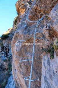 Variante K4 - Desplome - Vía Ferrata La Araña - Sierra Güejar - RocJumper