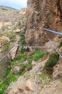 Puente Tibetano - Tramo Común - Vía Ferrata La M de Cárdiar - RocJumper
