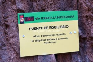 Puente de Equilibrio - Tramo 2 - Vía Ferrata La M de Cárdiar - RocJumper