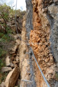 Desplome - Tramo 2 - Vía Ferrata La M de Cárdiar - RocJumper