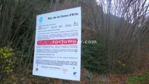 Panel Informativo - Vía Ferrata Roc de la Coma d'Erts - La Massana - RocJumper
