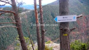 Cartel retorno - Vía Ferrata Roc de la Coma d'Erts - La Massana - RocJumper