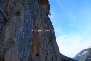 Péndulo - Vía Ferrata Pared de Isérias - Canfranc-estación - RocJumper