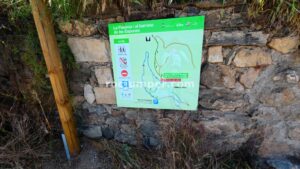Cartel aparcamiento - Barranc de les Espones Inferior - Mont-ros - RocJumper