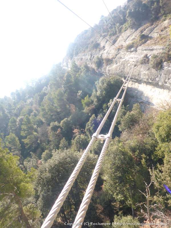Via Ferrata Baumes Corcades de Centelles Puente Napali